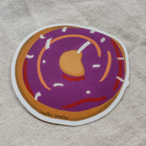 Lesbian Subtle Pride Donut Sticker (Matte)