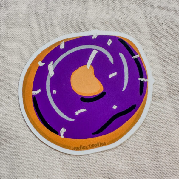 Asexual Subtle Pride Donut Sticker (Matte)