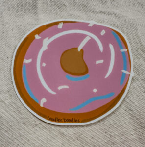 Transgender Subtle Pride Donut Sticker (Matte)