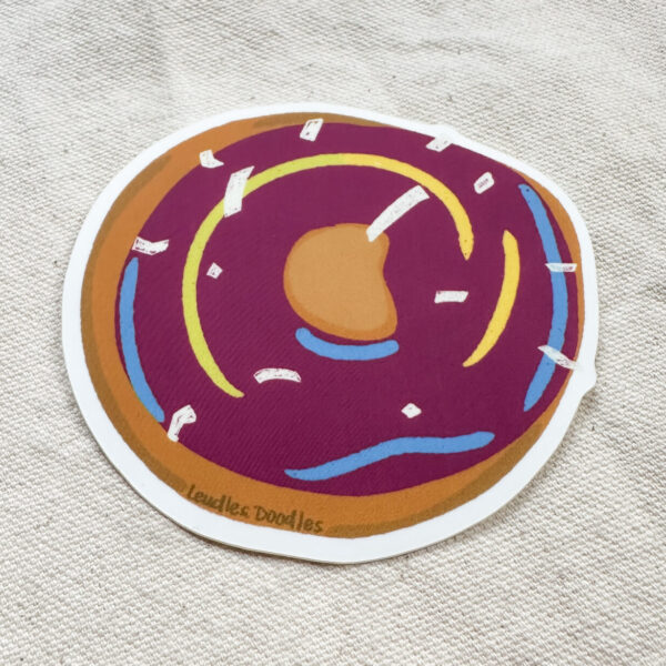 Pansexual Subtle Pride Donut Sticker (Matte)