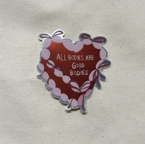 All Bodies Are Good Bodies Sticker (Glitter)