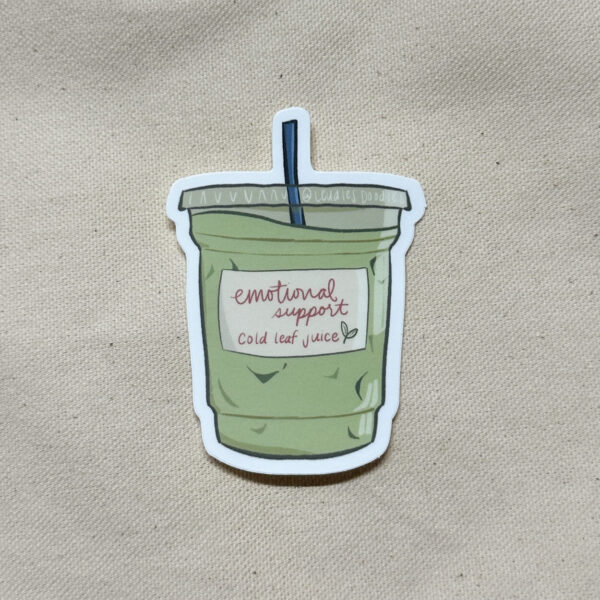 Emotional Support Leaf Juice Sticker (Matte)