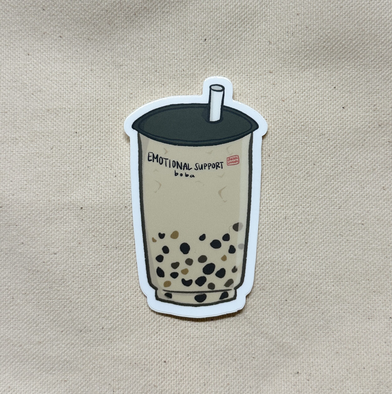 Emotional Support Boba Sticker (Matte)