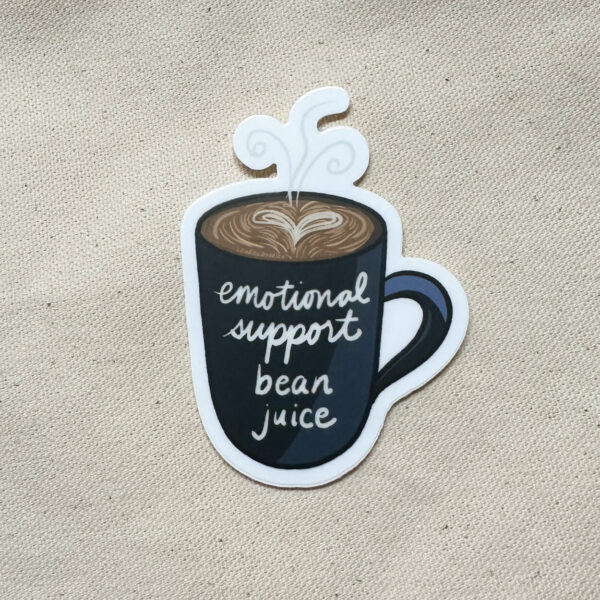 Emotional Support Bean Juice Sticker (Matte)