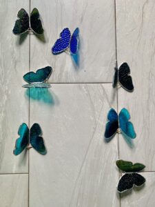 Stained glass butterfly Kanch 3D