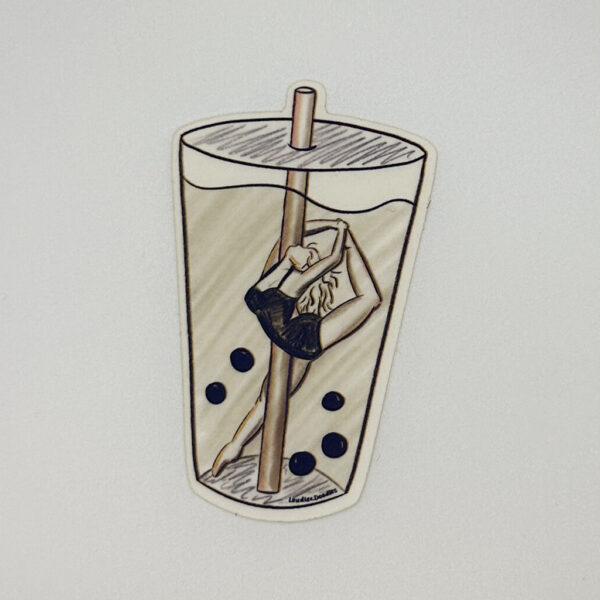 Boba Pearl Dancer Sticker (Matte Translucent)