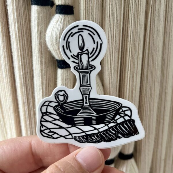 Candlestick Sticker – weatherproof adhesive, UV protective laminate