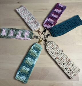 Handmade Crochet Keychain Wristlet
