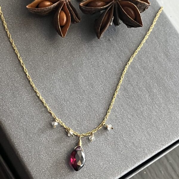 Garnet Raindrop Pendant