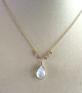 Moonstone Raindrop Pendant