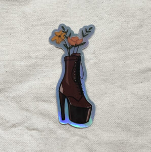 Platform Heels Bouquet Sticker (Holographic)