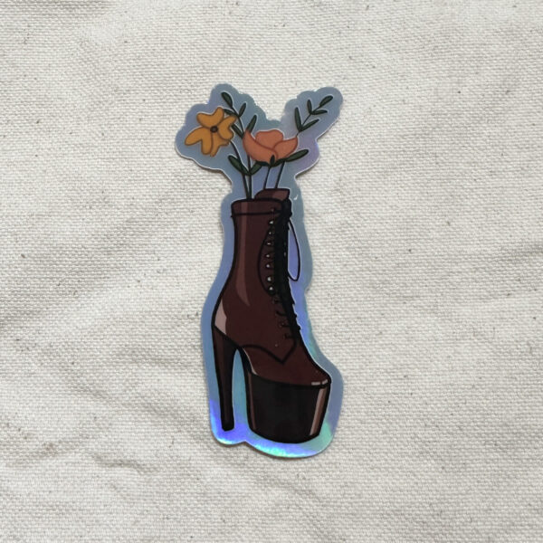Platform Heels Bouquet Sticker (Holographic)