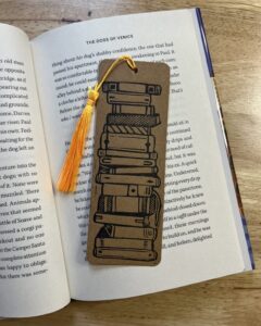 Fill-In Bookmark for The 14 Books Challenge (Stacked Books Version)