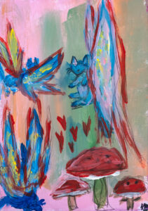 "Fairy Cats" Original Artwork Print