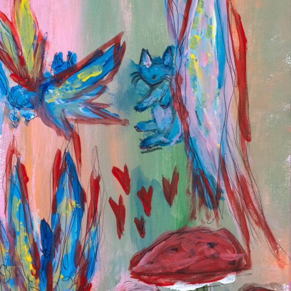 “Fairy Cats” Original Artwork Print