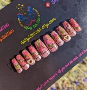 Garden Party - Pink Cat Eye Rose and Pearl Chrome Valentines Day Press-On Nail Extensions 10pcs