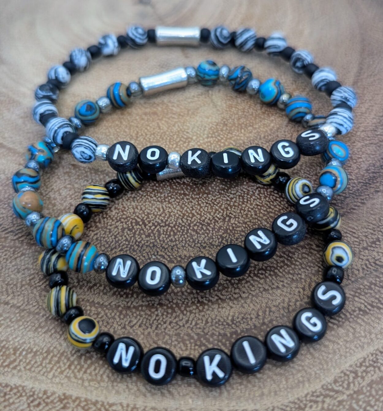 No Kings Stretch Bracelet, Protest Bracelet, Take a Stand