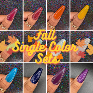 Fall Single Solid Color Sets *Choose Your Color* - Hand-painted Reusable Press-On Nail Extensions 10 pcs