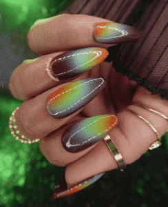Prism - Dark Rainbow Aura Press-On Nail Extensions 10pcs