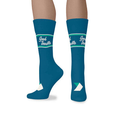 Democracy Forward “Good Trouble” Blue Crew Sock