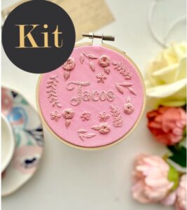 Tacos 4 inch Monochrome Embroidery // KIT Multiple color options