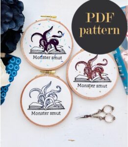 Monster smut Embroidery // PDF Pattern Download 5” hoop