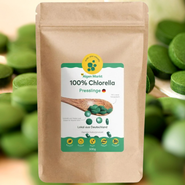 Algen Markt Chlorella – Glass Tube Grown – 1000 tablets