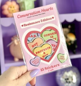 Political Candy Hearts Sticker Pack