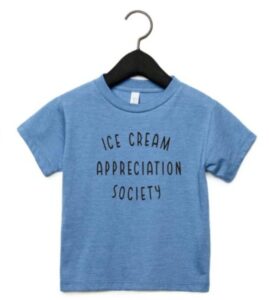 Ice Cream Appreciation Society Baby/Toddler TShirt - BLUE