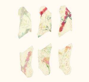 Bookmarks Made with Crystal Watercolors-"Love Preserved In Time" Screen Printed Flower Design