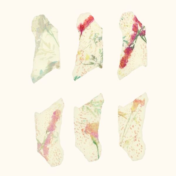 Bookmarks Made with Crystal Watercolors-“Love Preserved In Time” Screen Printed Flower Design