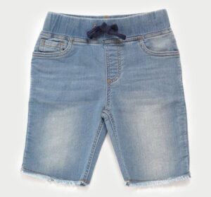 Light Blue Kids Frayed Hem Shorts