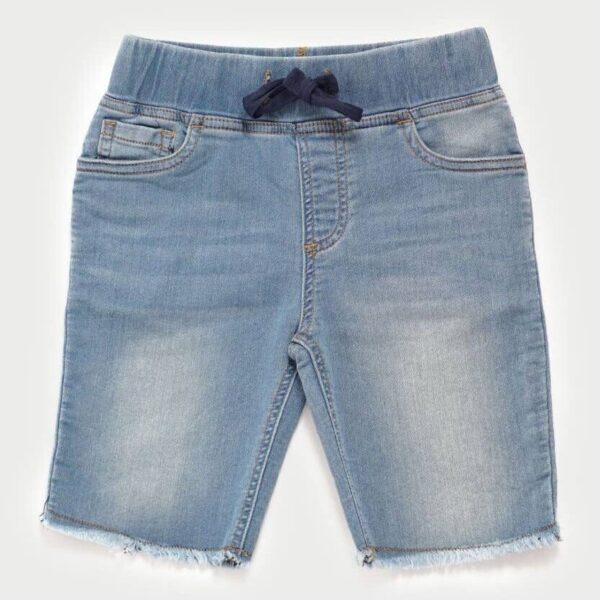 Light Blue Kids Frayed Hem Shorts