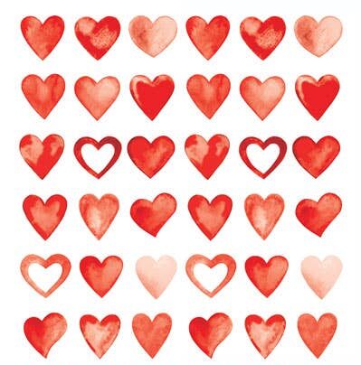 Red Hearts stickers