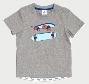 Light Heather Grey Skateboard Tag Tee