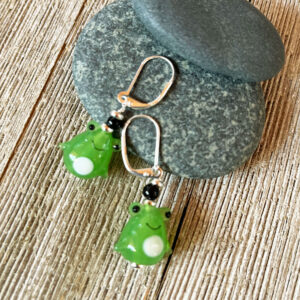 Glass Frog Earrings