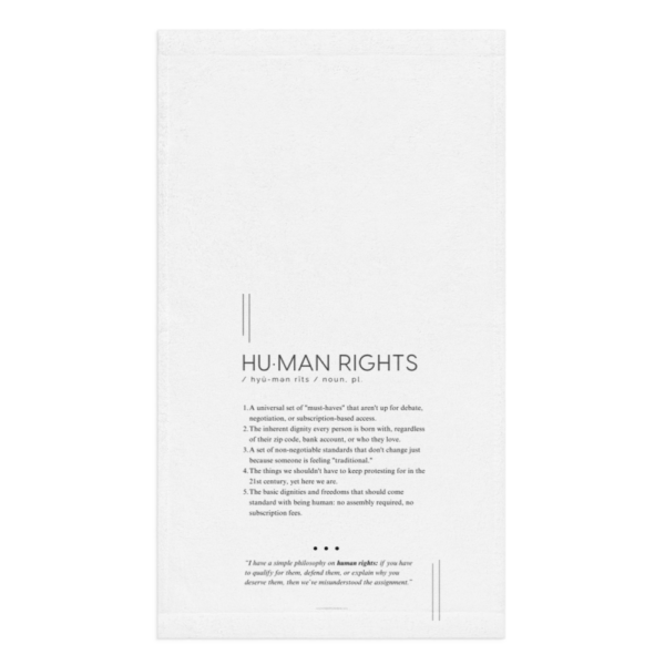 Kitchen Towel – HUMAN RIGHTS – Defined: Terms for Our Time