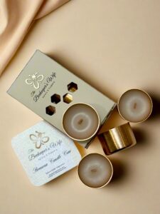 Beeswax tealight wood wick candles