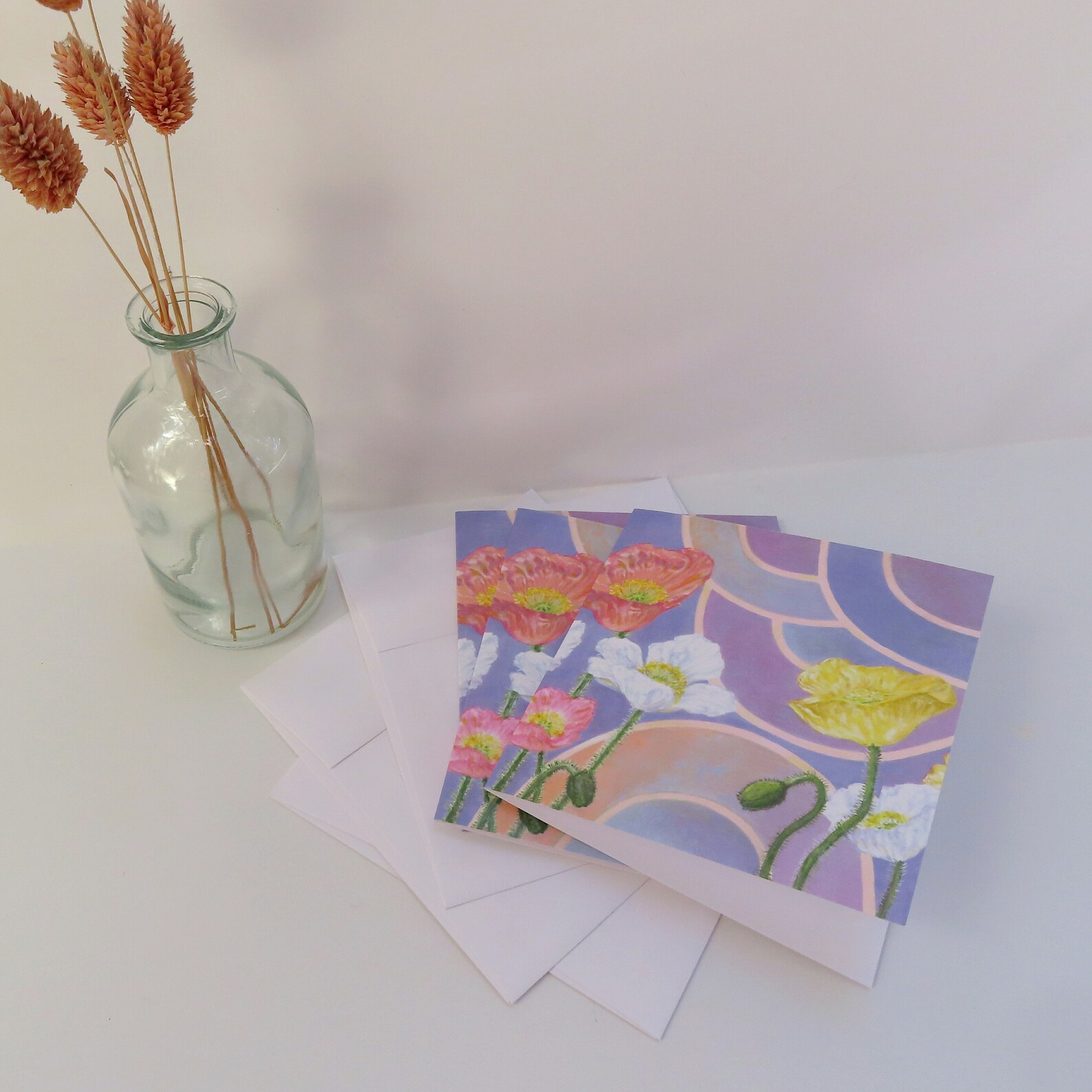 Poppies Stationery Cards - 3 pack - Image 4