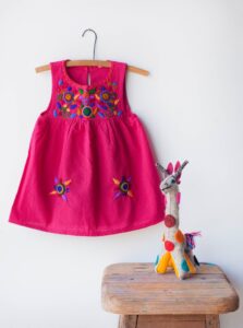 Handmade Jardinita Dress - Magenta