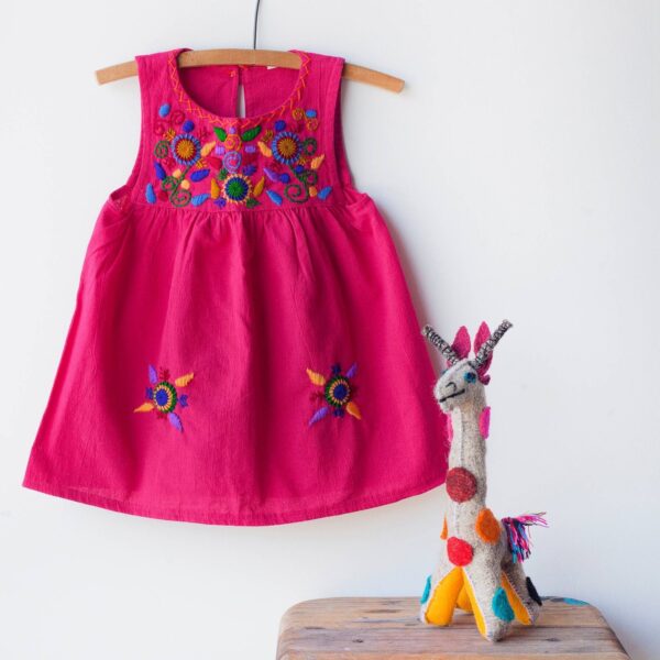 Handmade Jardinita Dress – Magenta