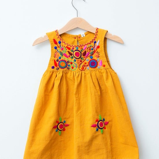 Handmade Jardinita Dress – Mustard