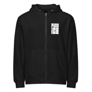 "Fuck ICE" removable tag Lane Seven full zip hoodie