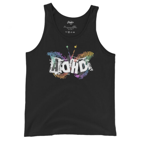 “ADHD Butterfly Symbol” tagless Bella + Canvas Unisex Tank Top