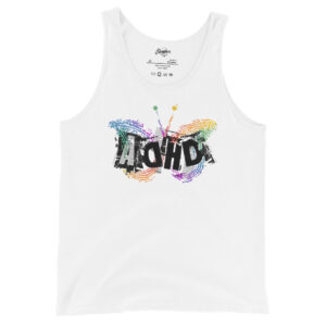 "ADHD Butterfly Symbol" tagless Bella + Canvas Unisex Tank Top