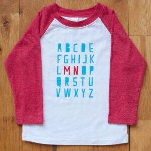 Minnesota Alphabet Raglan Tee