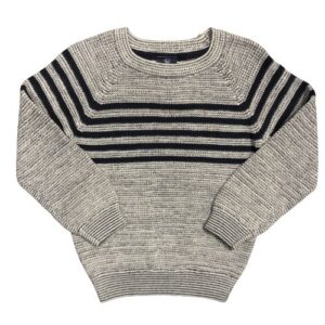 Navy Striped Pullover Sweater