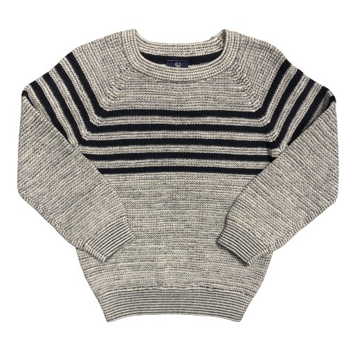 Navy Striped Pullover Sweater