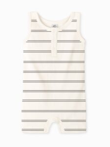 Organic Cotton Nile Romper - Bay Stripe Print