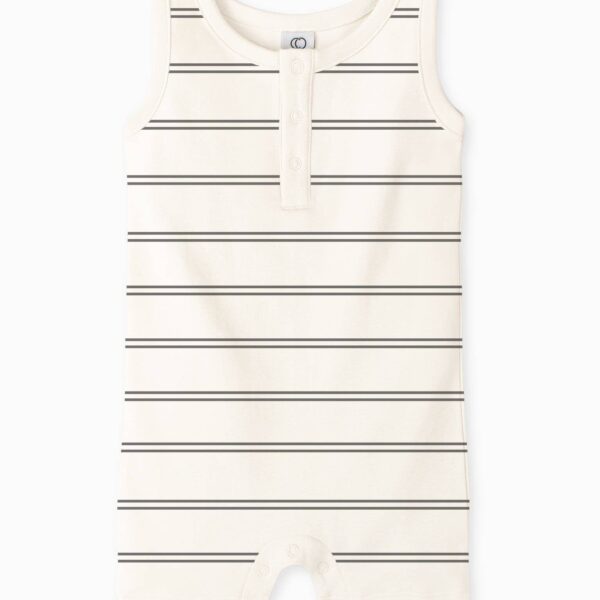 Organic Cotton Nile Romper – Bay Stripe Print